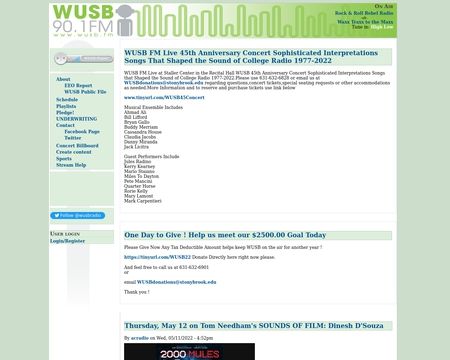 website thubmnail of Wusb.fm