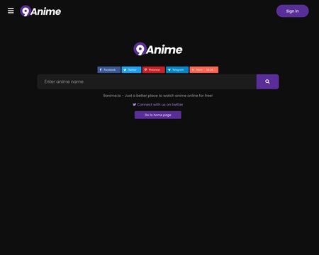 website thubmnail of 9anime