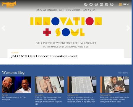 website thubmnail of Wynton Marsalis
