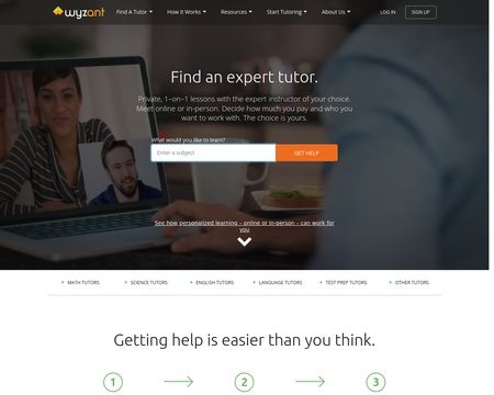 website thubmnail of WyzAnt