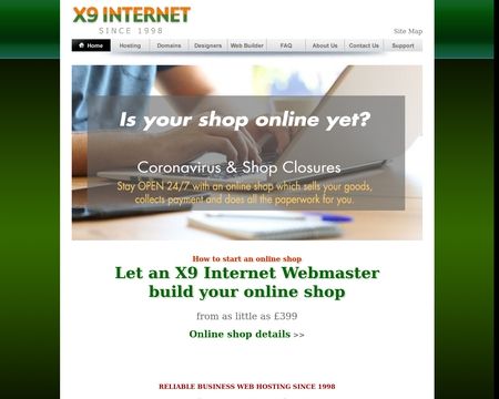 website thubmnail of X9 Internet