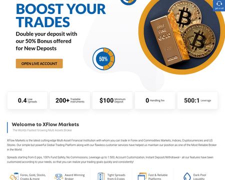 website thubmnail of Xflowmarkets