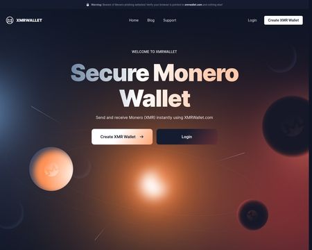 website thubmnail of Xmrwallet