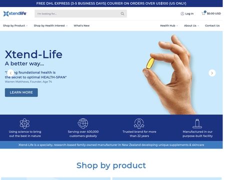 website thubmnail of Xtendlife