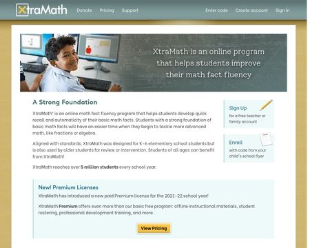website thubmnail of XtraMath