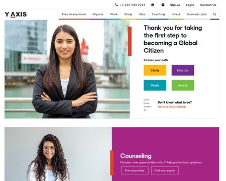 website thubmnail of Y-Axis Canada