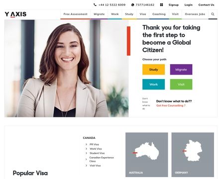 website thubmnail of Y-Axis UK