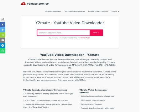 website thubmnail of Y2mate.com.co