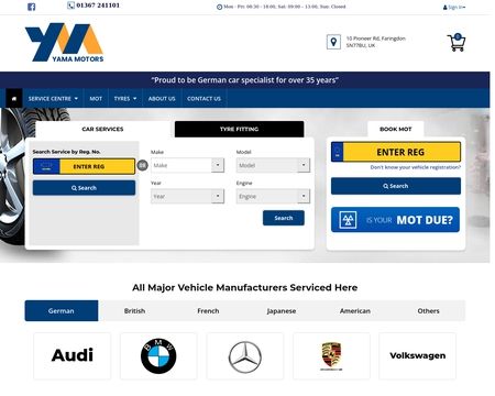 website thubmnail of Yamamotors.co.uk