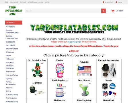 website thubmnail of Yardinflatables
