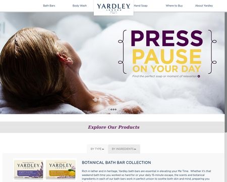 website thubmnail of Yardley London