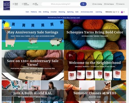 website thubmnail of WEBS (yarn.com)