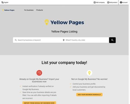 website thubmnail of Yellowpages.net