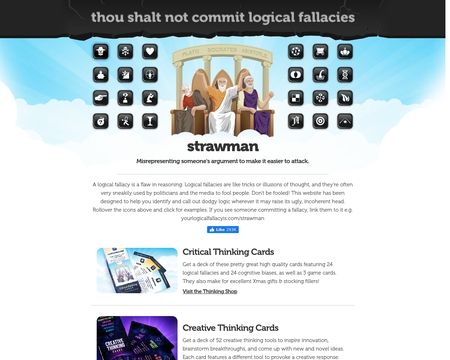 website thubmnail of Thou Shalt Not Commit Logical Fallacies
