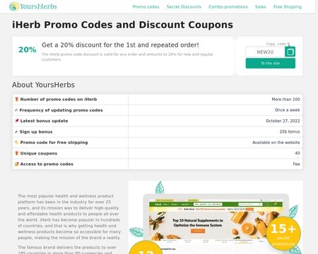website thubmnail of Yoursherbs