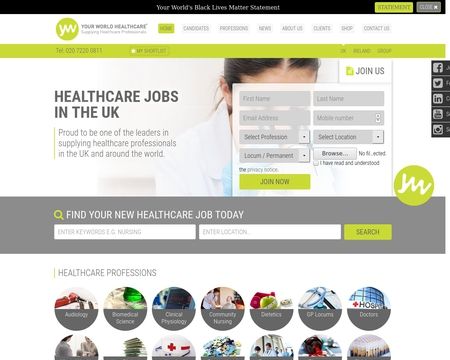 website thubmnail of Your World Health Care
