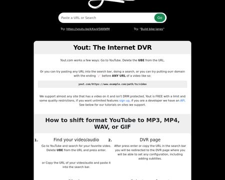 website thubmnail of Yout