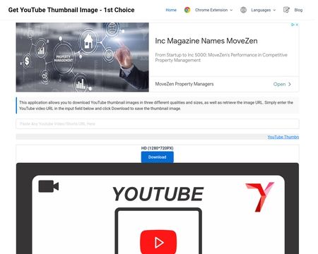 website thubmnail of Youtubethumbnaildownloaderonline