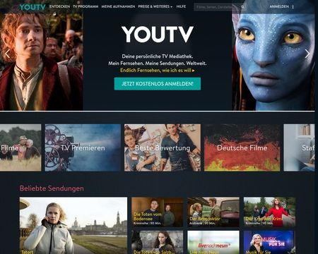 website thubmnail of Youtv.de