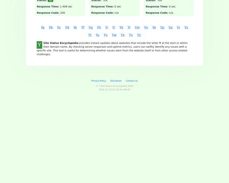 website thubmnail of Ysitestatus