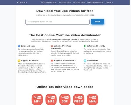website thubmnail of Yt5s