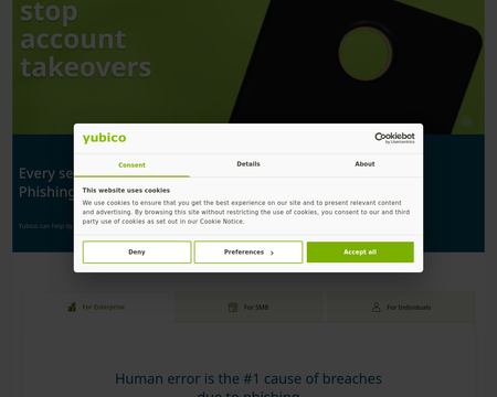 website thubmnail of Yubico