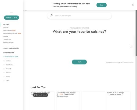 website thubmnail of Yummly.co