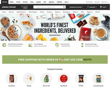 website thubmnail of YummyBazaar