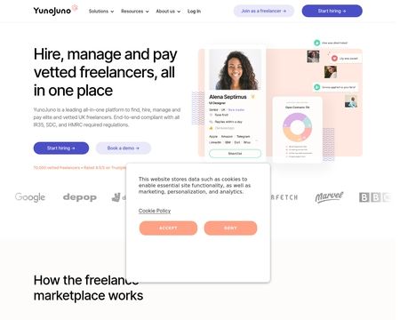 website thubmnail of YunoJuno