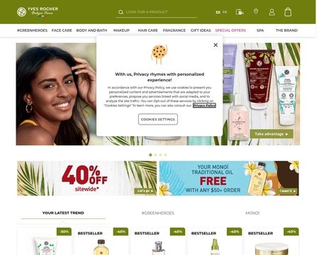 website thubmnail of Yves Rocher CA