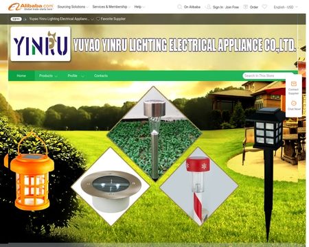 website thubmnail of Yuyao Yinru Lighting