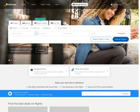 website thubmnail of Za.edreams