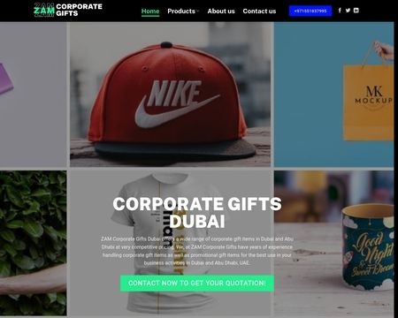 website thubmnail of Zam Corporate Gifts