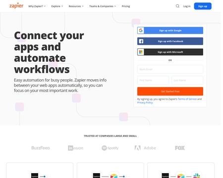 website thubmnail of Zapier