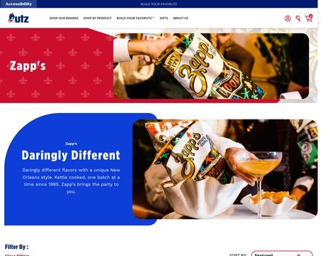website thubmnail of Zapp's Potato Chips