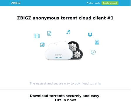 website thubmnail of Zbigz