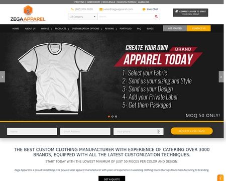 website thubmnail of Zegaapparel