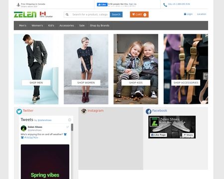 website thubmnail of Zelen Shoes