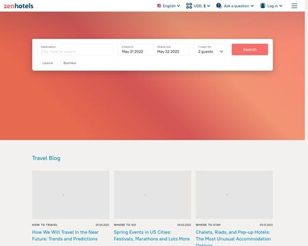 website thubmnail of Zenhotels