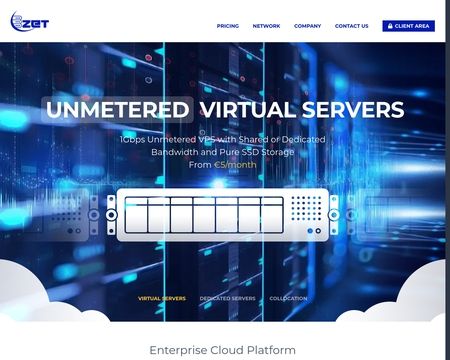 website thubmnail of Zetservers