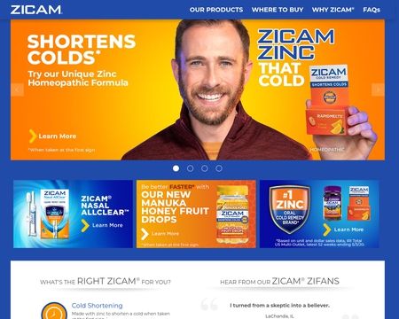 website thubmnail of Zicam