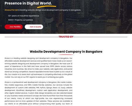 website thubmnail of Zinavo Technologies