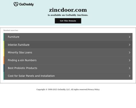 website thubmnail of Zinc Door