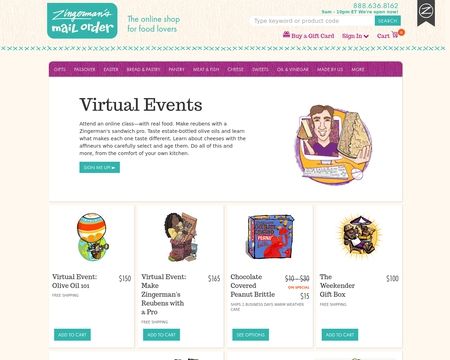 website thubmnail of Zingermans