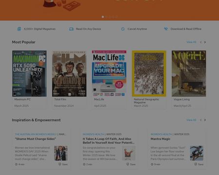 website thubmnail of Zinio