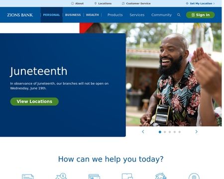 website thubmnail of Zions Bank