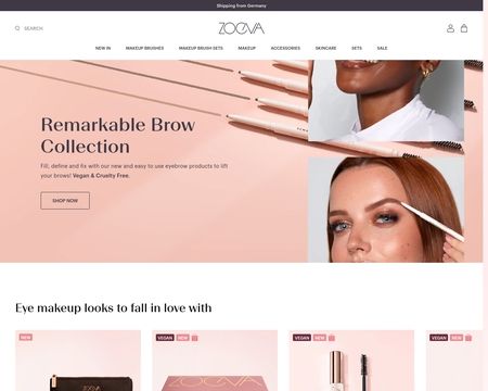 website thubmnail of Zoeva Cosmetics