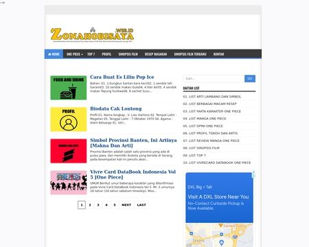 website thubmnail of Zonahobisaya.web.id