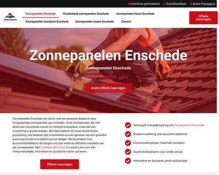 website thubmnail of Zonnepanelen Enschede