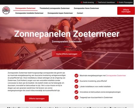 website thubmnail of Zonnepanelen Zoetermeer